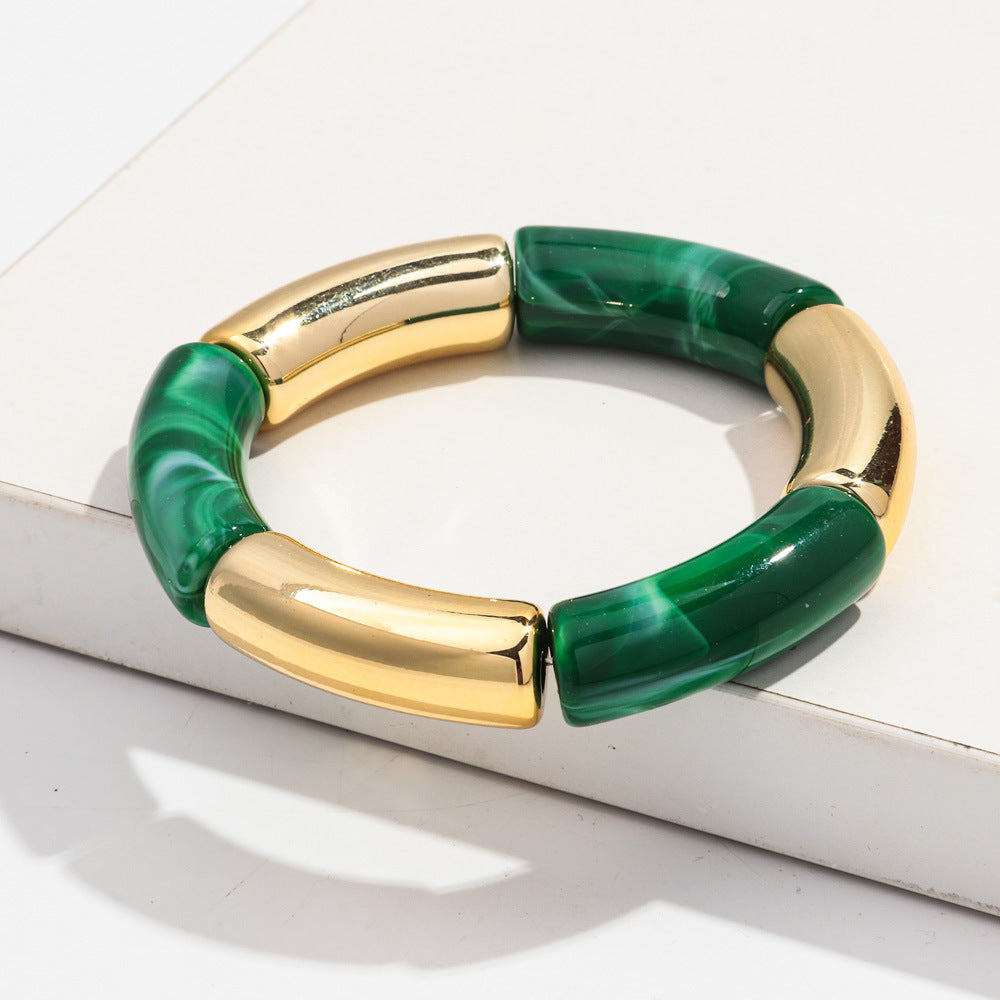 Women's Acrylic Gold Powder Bracelet