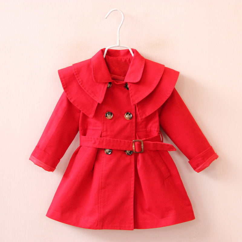 Chic Cotton Girls Trench Coat – Spring & Autumn Essential