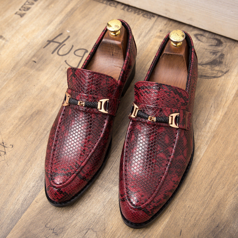 Snakeskin Style Loafers