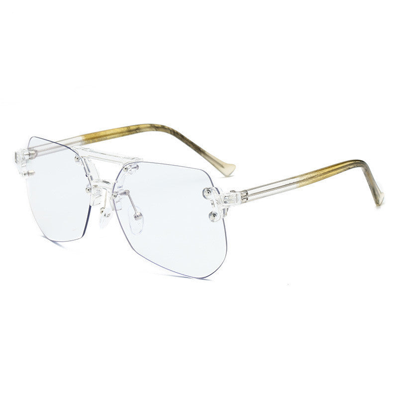 “ Blue Shield” Rimless Anti-Blue Flat Glasses Men