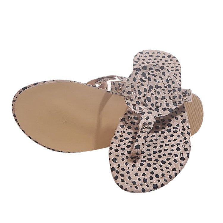 Leopard Print Beach Sandals /Slippers For Women