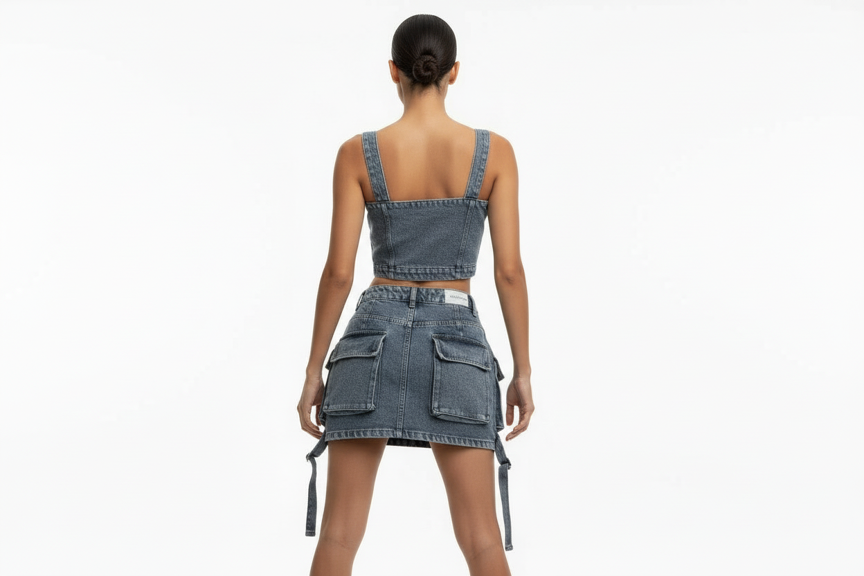 Denim "Dare Me" Mini Dress