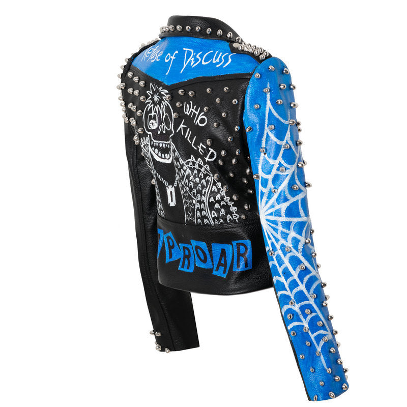 Blue Venom Moto Graffiti Jacke