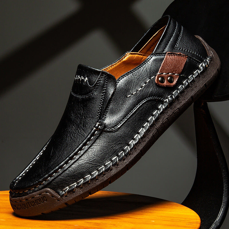 Leather Soft Sole Business Pea Shoes