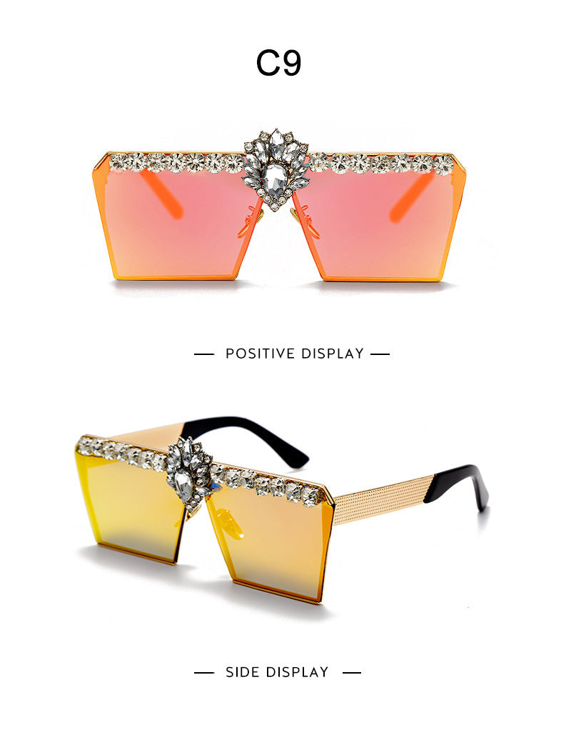 “Luxe Jewels” Square Fashion Sunglasses