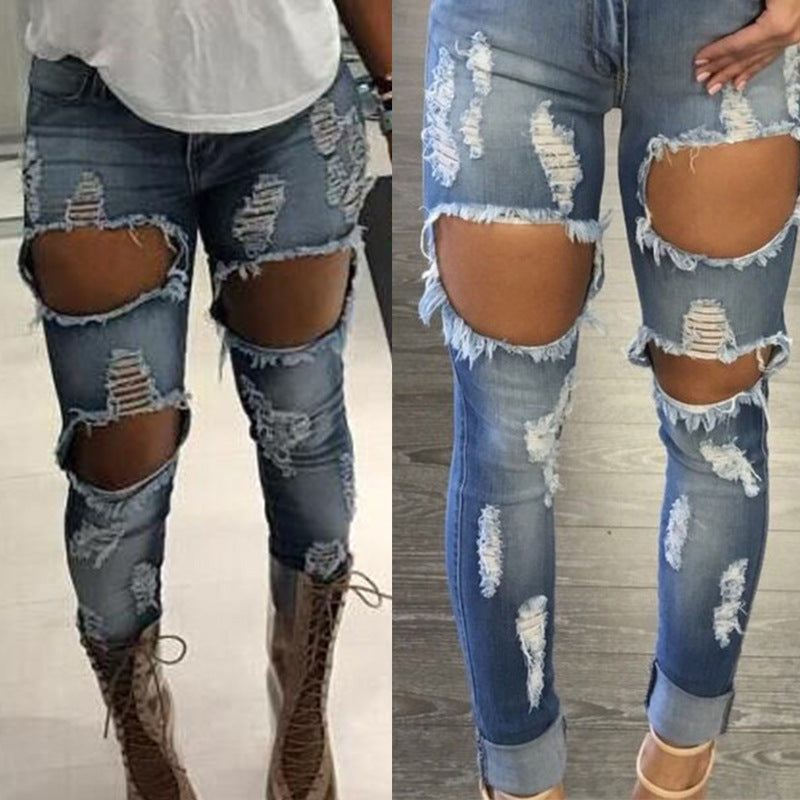 🔥 Savage Slay Ripped Denim Jeans