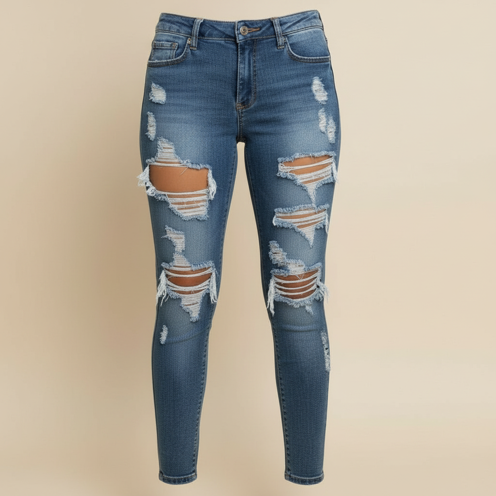🔥 Savage Slay Ripped Denim Jeans