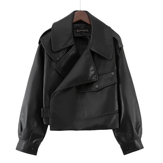 Urban Drop-Cut Moto Jacket