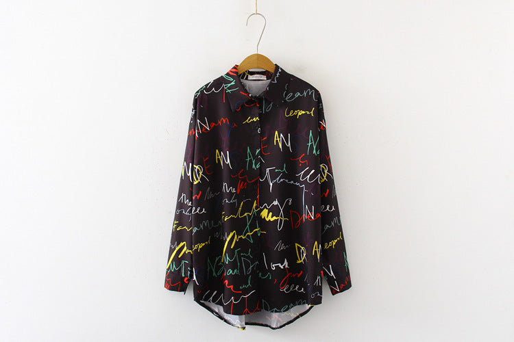 🎨  Street Script Button-Up Shirt