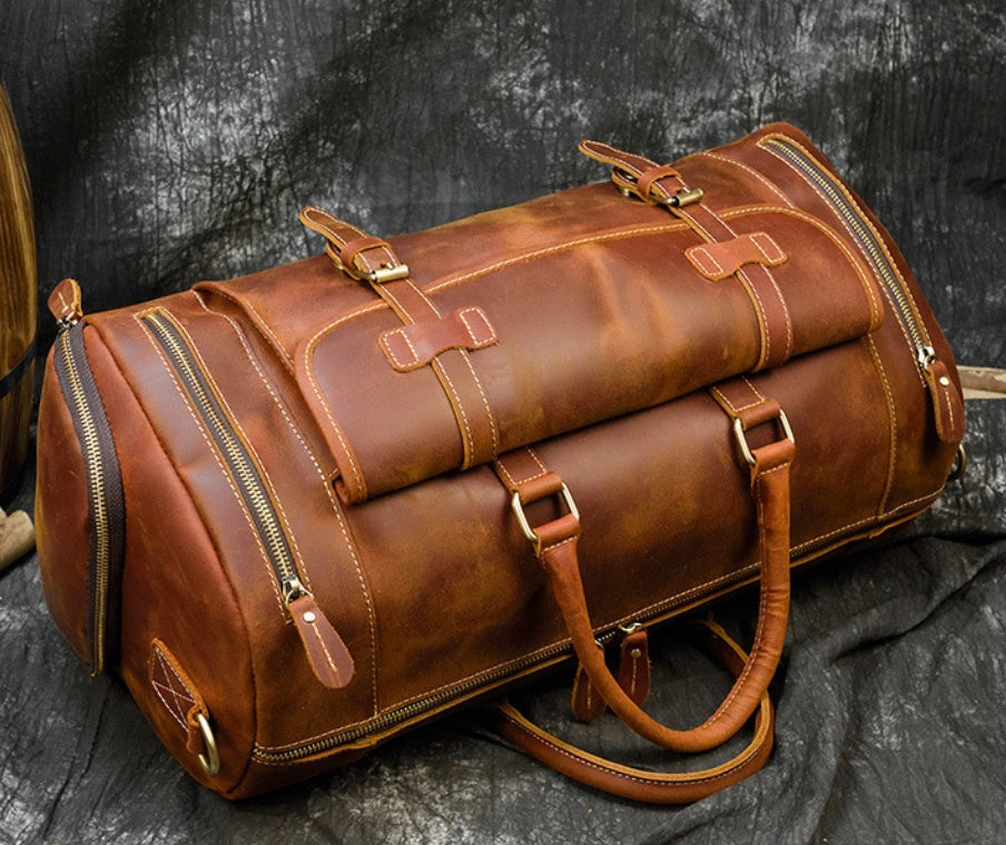 Retro Saddle Leather Travel Duffel (Men's)