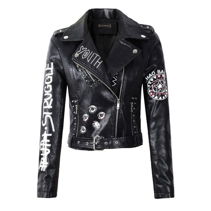 Black Outlaw Graffiti Jacket