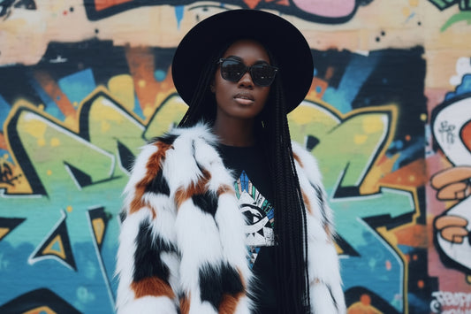 Avant Mosaic Faux Fur Jacket