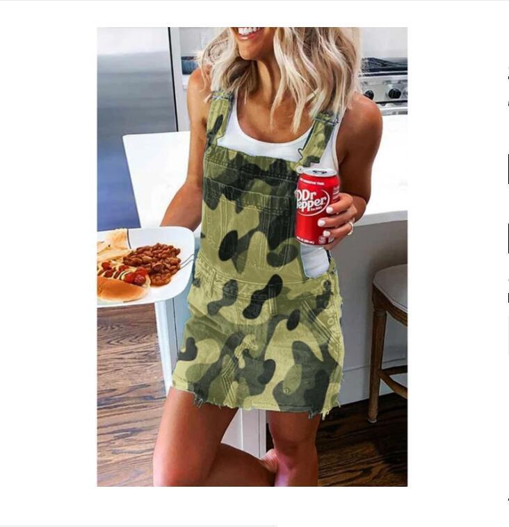 Retro Denim Dungaree Skirt