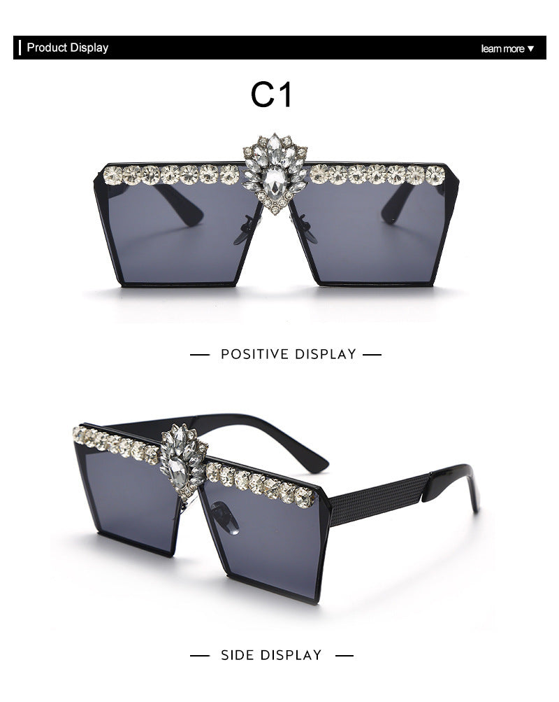 “Luxe Jewels” Square Fashion Sunglasses