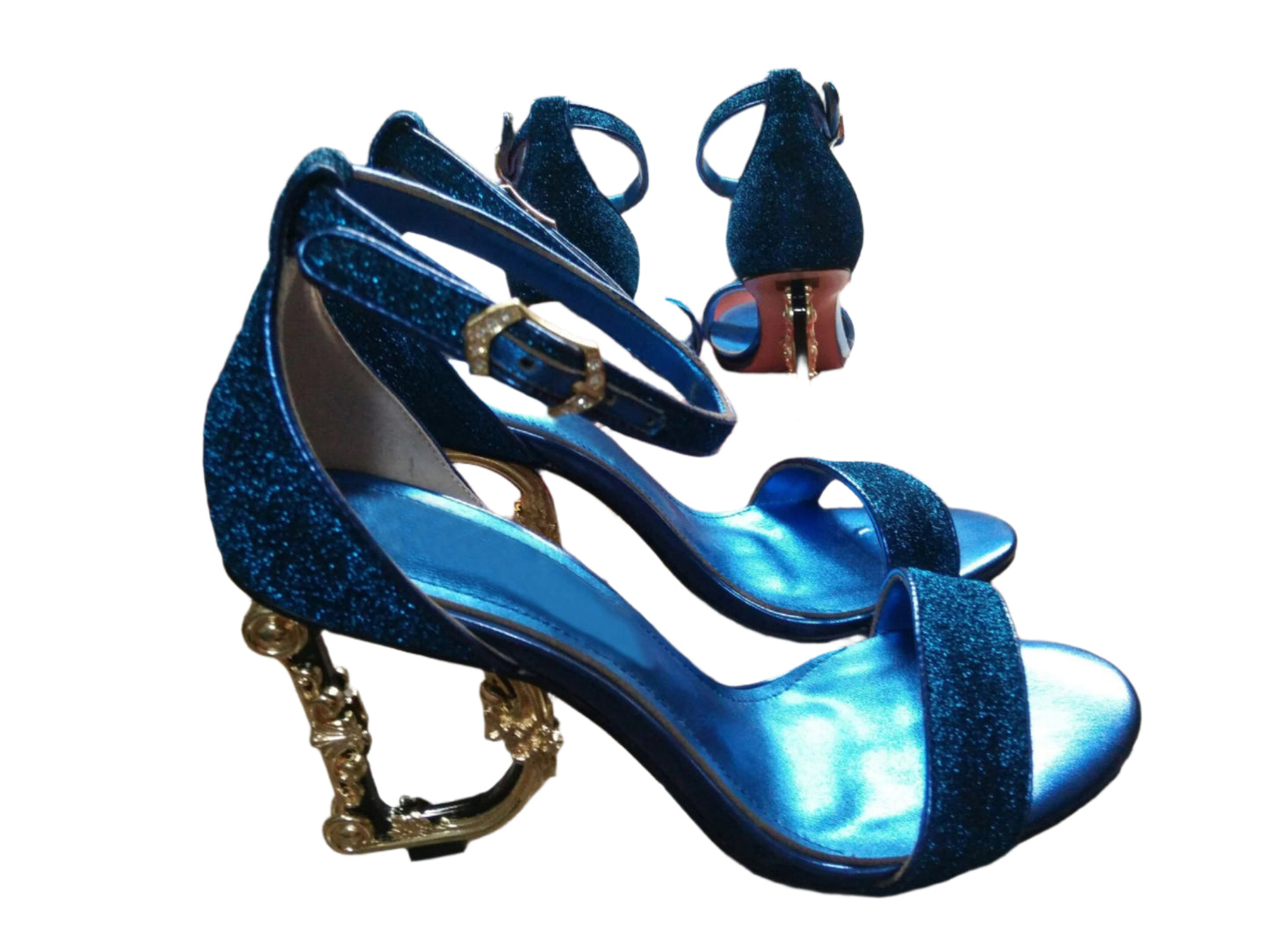 “Gilded Initial Heel Pumps