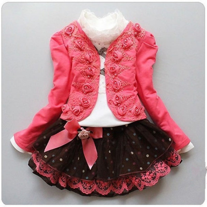 Cozy Ruffle Skirt Set for Girls