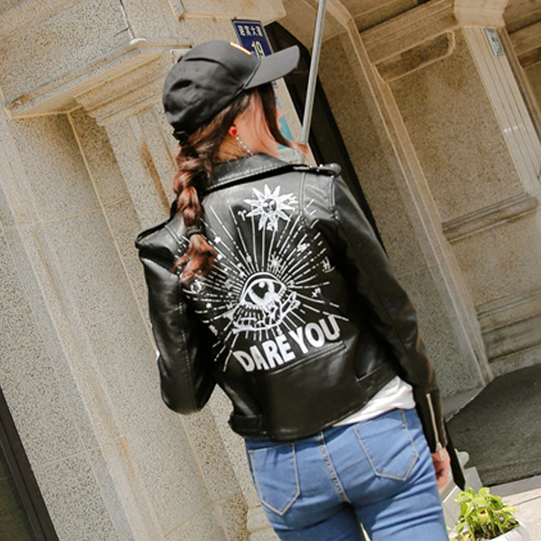 Black Outlaw Graffiti Jacket