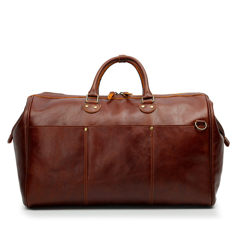 Black Elite Weekender Bag (Cowhide Leather)