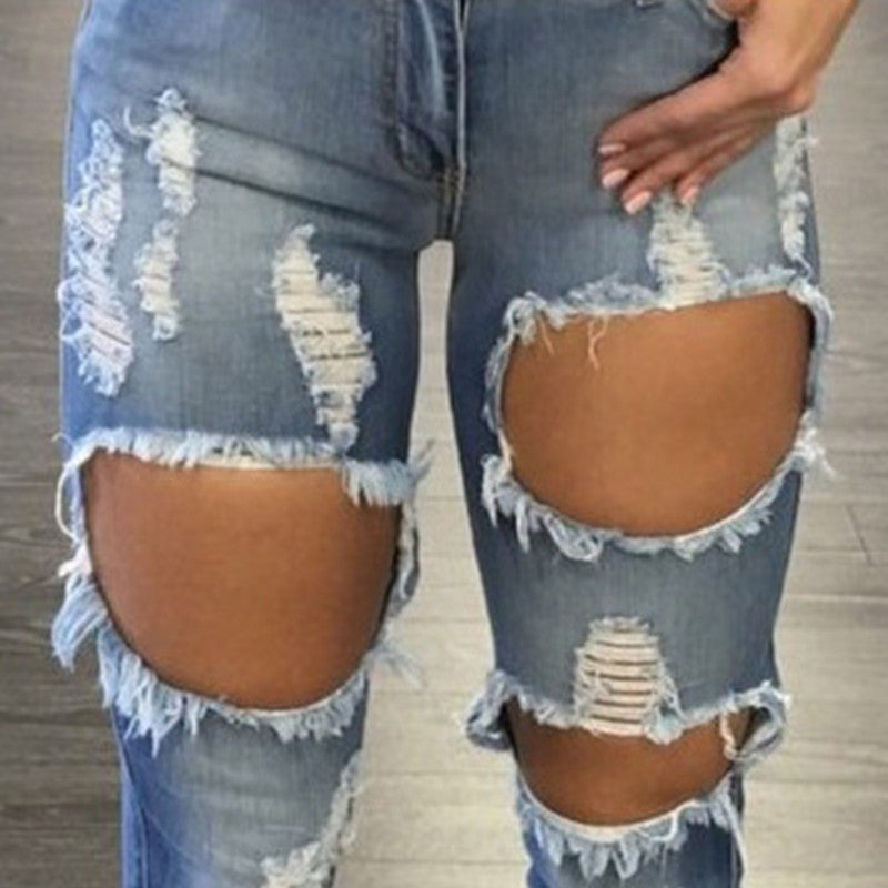 🔥 Savage Slay Ripped Denim Jeans