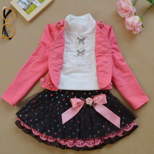 Cozy Ruffle Skirt Set for Girls