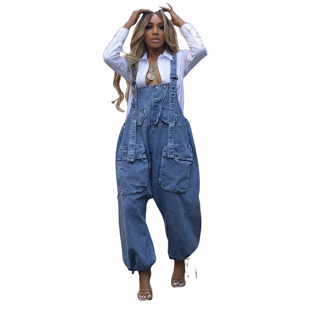 Downtown Denim Drift Jumpsuit