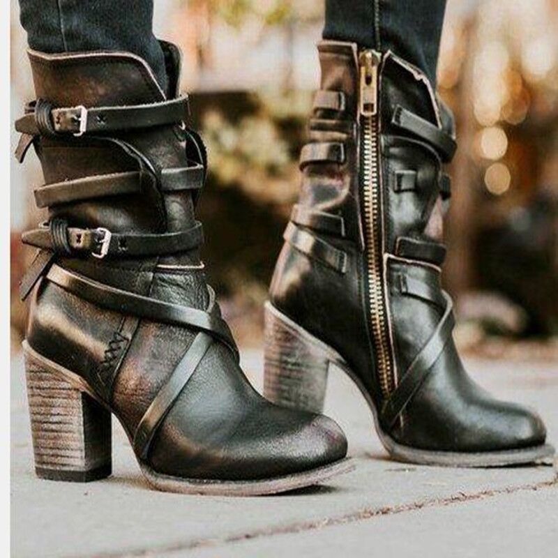 The "Shadow Rider "  Leather Mid Calf Boots