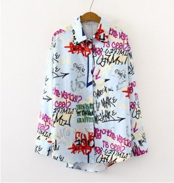 🎨  Street Script Button-Up Shirt