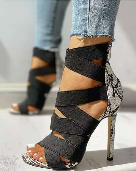 Venom Lace-Up Stiletto Heels