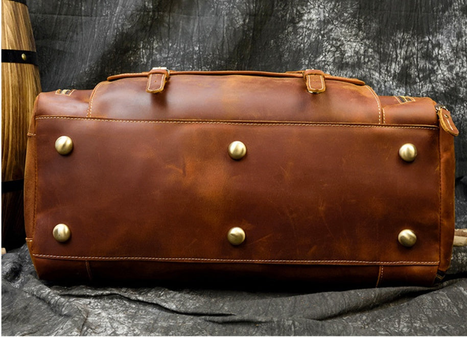 Retro Saddle Leather Travel Duffel (Men's)
