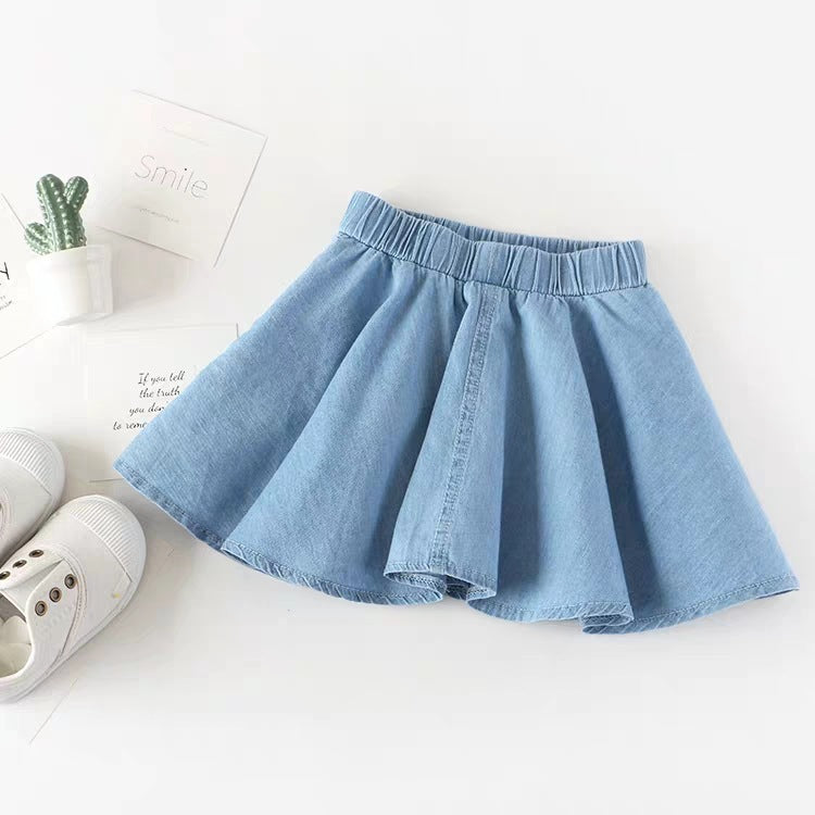 K-Style High-Waisted Denim Set