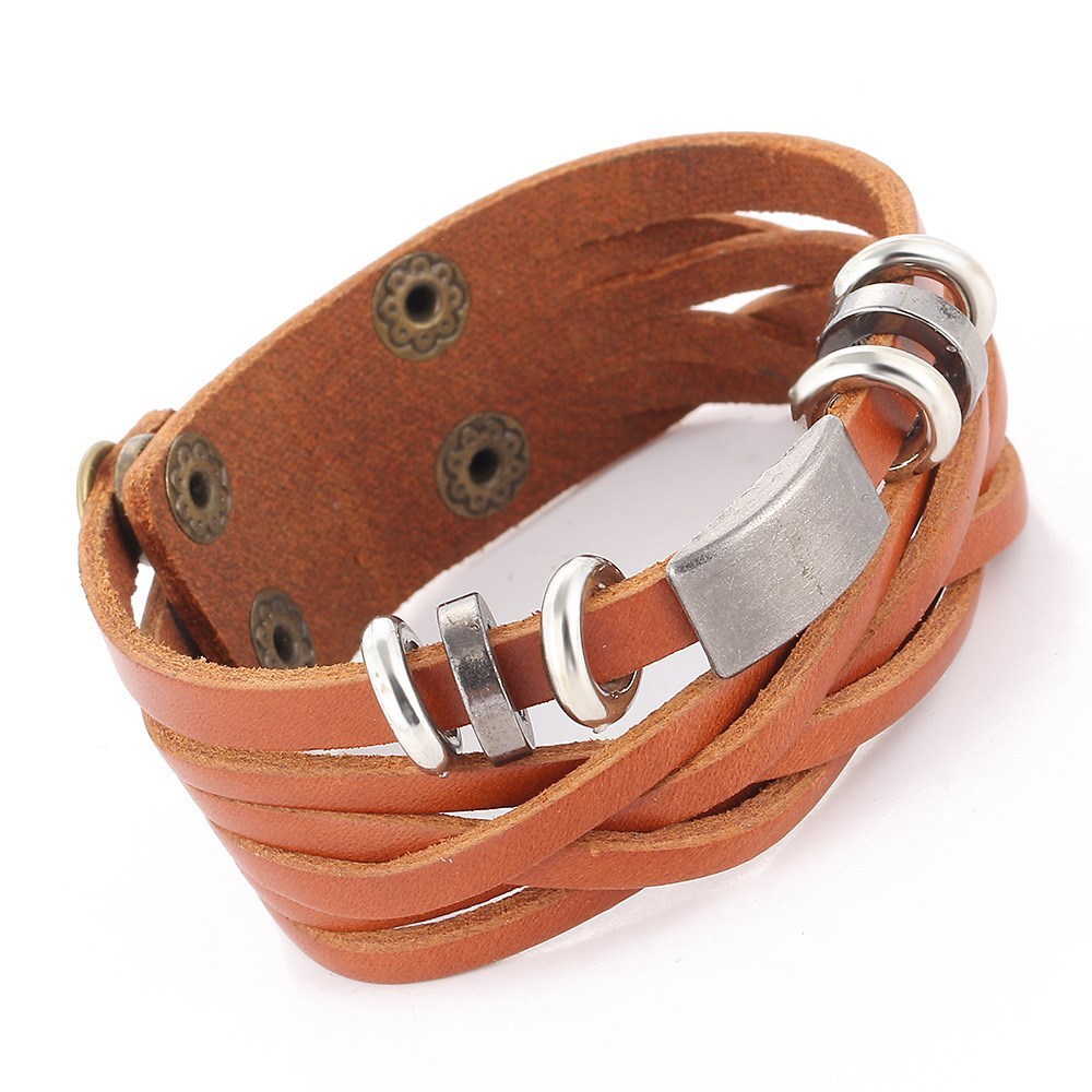 “Titan” Braided Leather Wristband