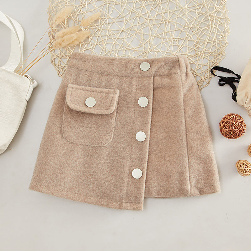 Cozy Chic Woolen A-Line Skirt