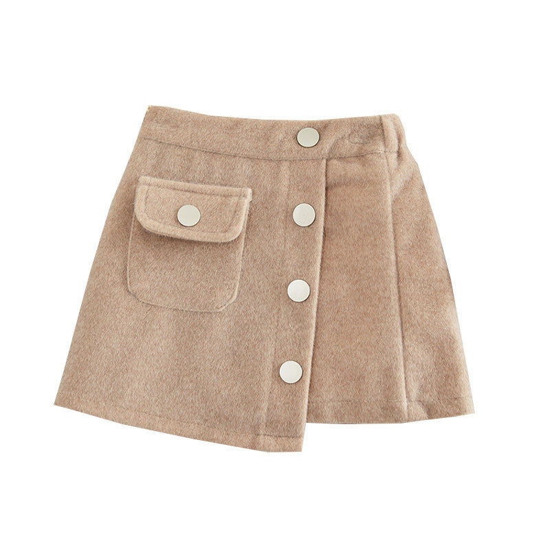 Cozy Chic Woolen A-Line Skirt