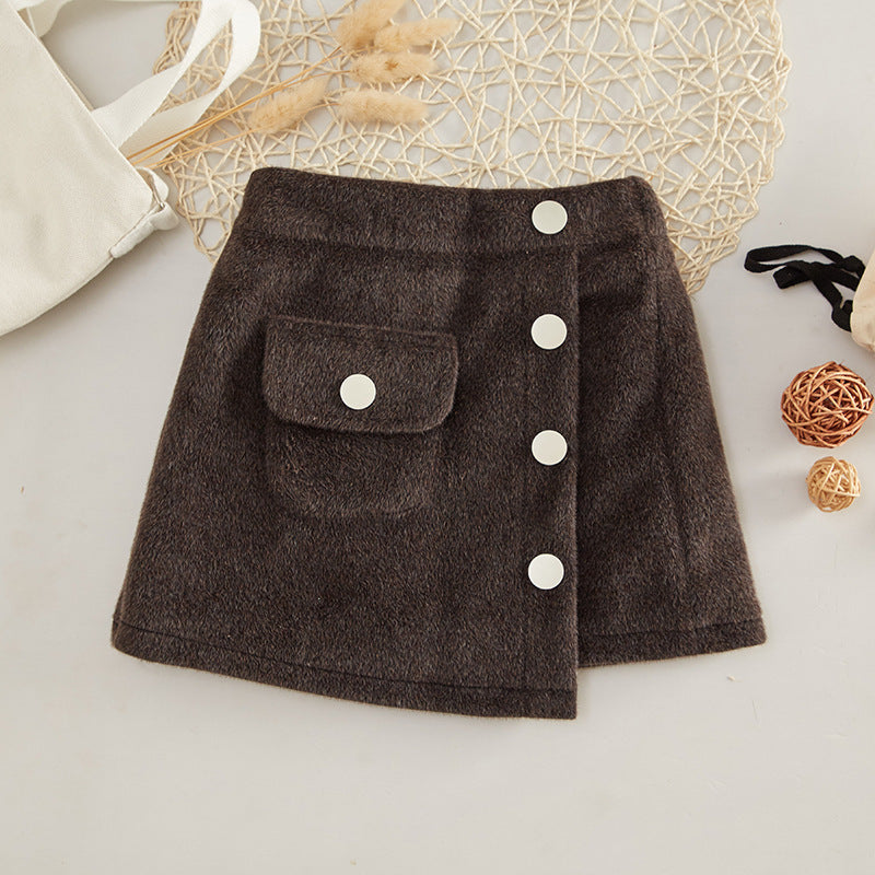 Cozy Chic Woolen A-Line Skirt