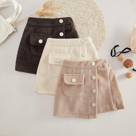 Cozy Chic Woolen A-Line Skirt