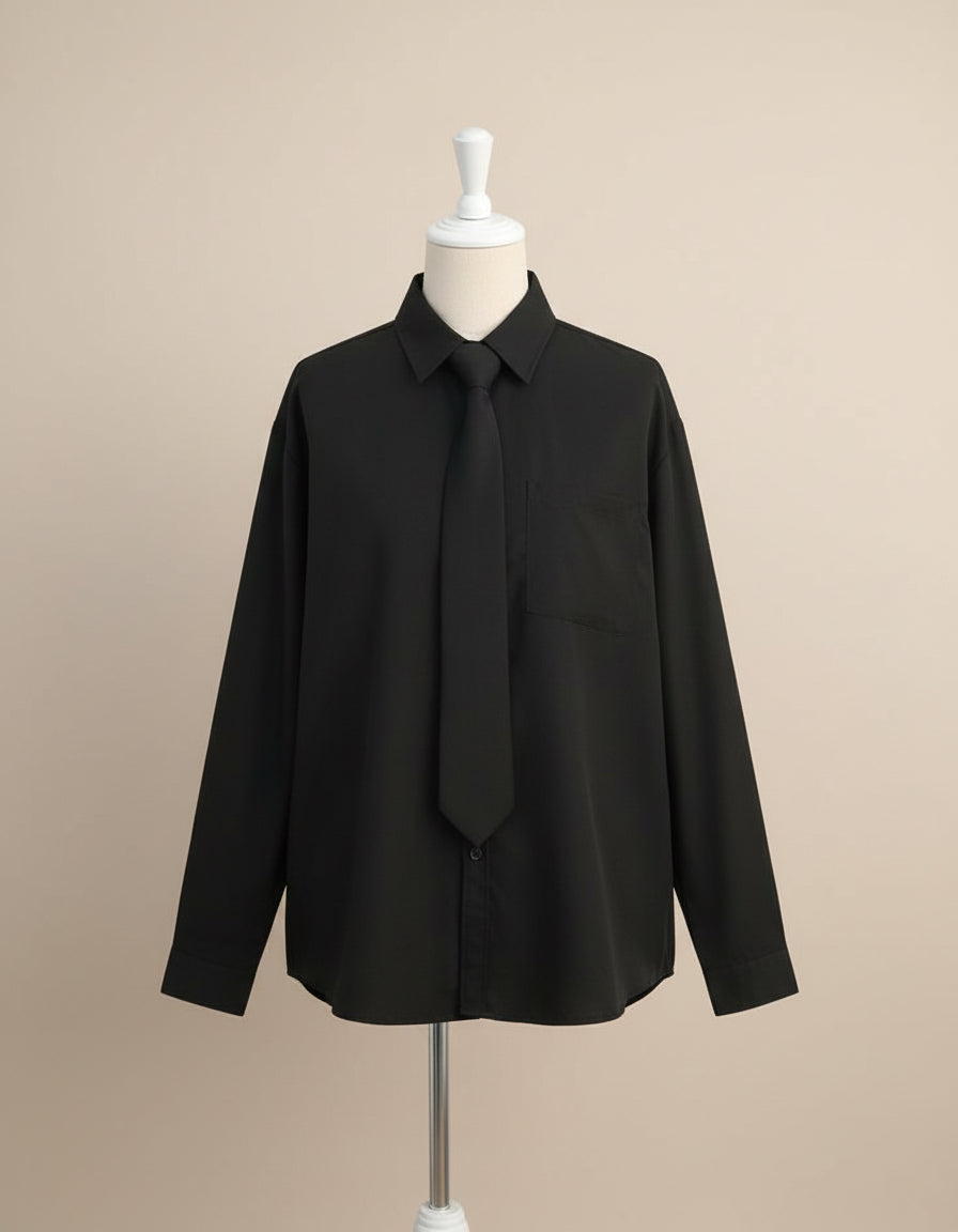 Street Collar Prep Button-Up Shirt ( Unisex)