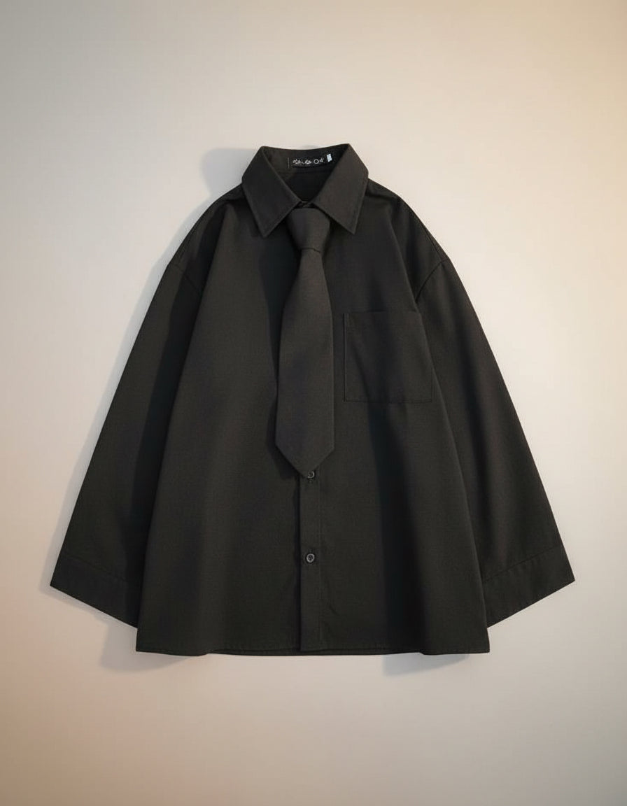 Street Collar Prep Button-Up Shirt ( Unisex)