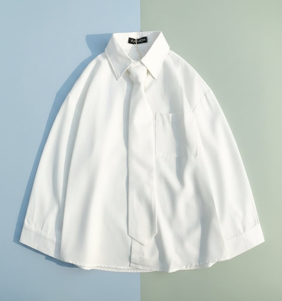 Street Collar Prep Button-Up Shirt ( Unisex)