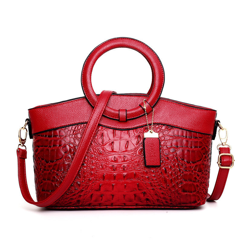 Crimson Elite Textured Handbag