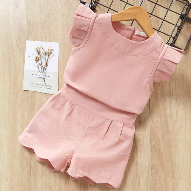 Sunny Days Baby Girl T-Shirt & Shorts Set