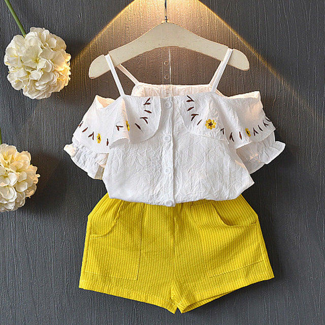 Sunny Days Baby Girl T-Shirt & Shorts Set