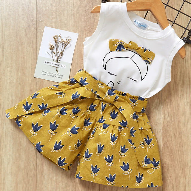 Sunny Days Baby Girl T-Shirt & Shorts Set