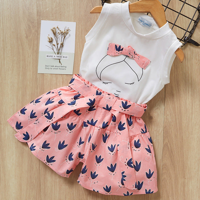 Sunny Days Baby Girl T-Shirt & Shorts Set