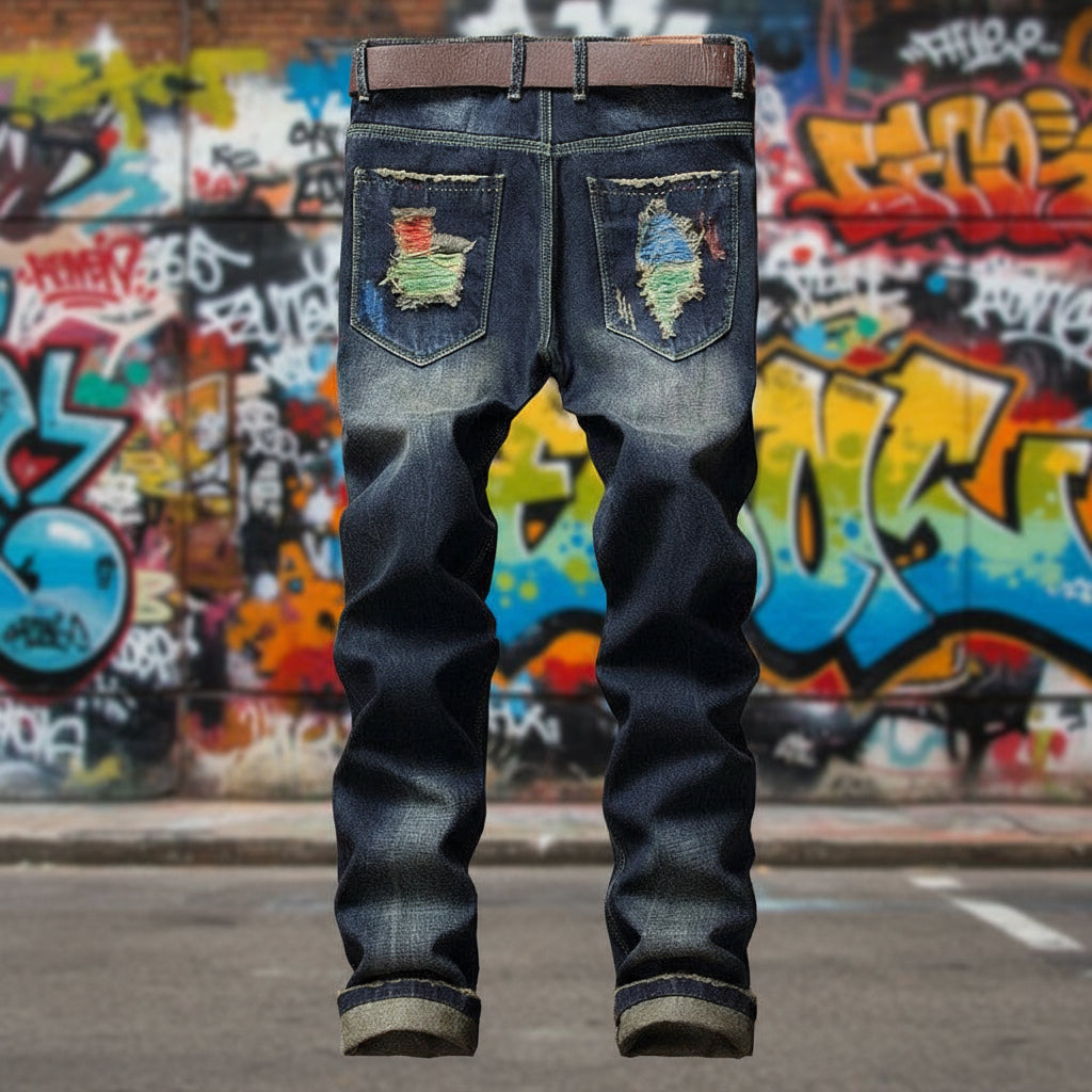 "Urban Remix Ripped Jeans"