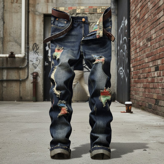 "Urban Remix Ripped Jeans"