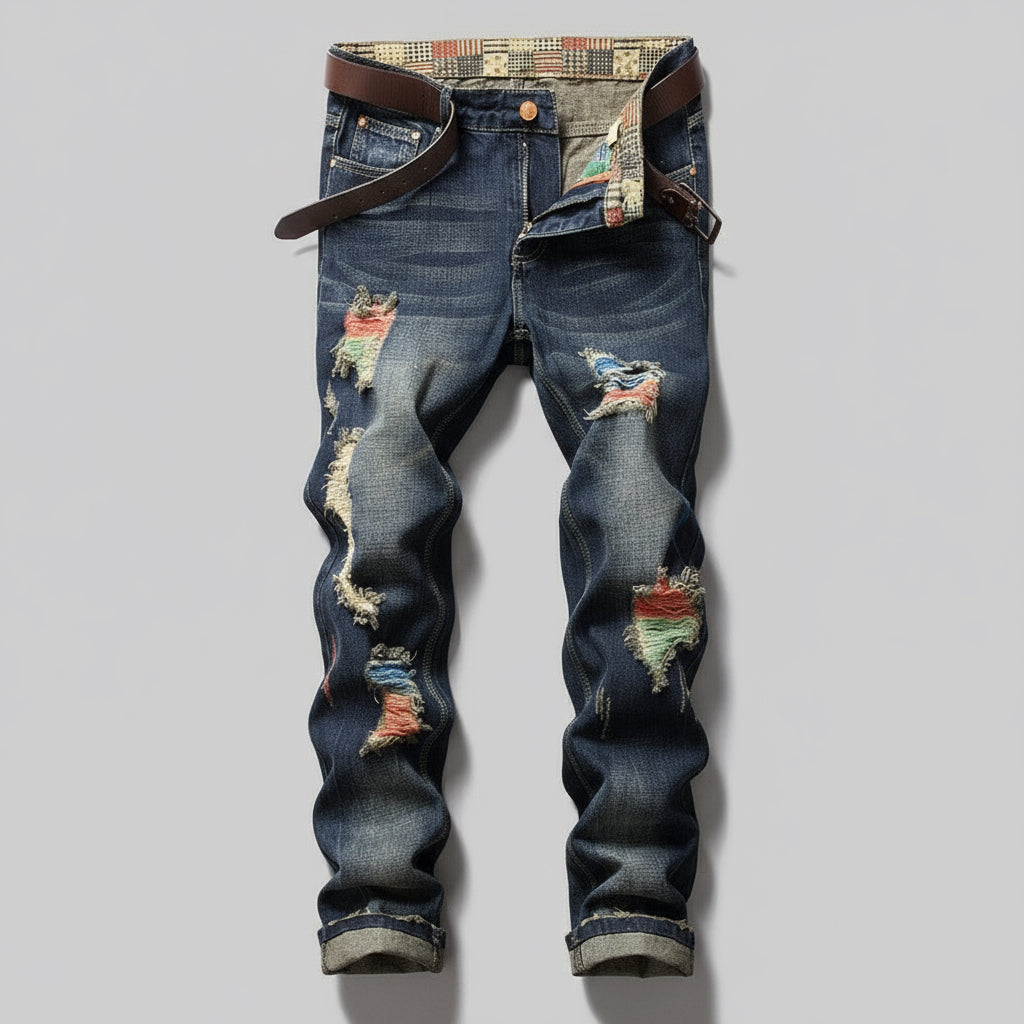 "Urban Remix Ripped Jeans"