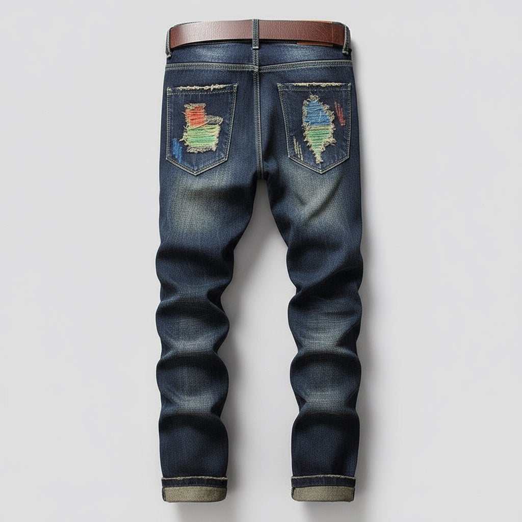 "Urban Remix Ripped Jeans"