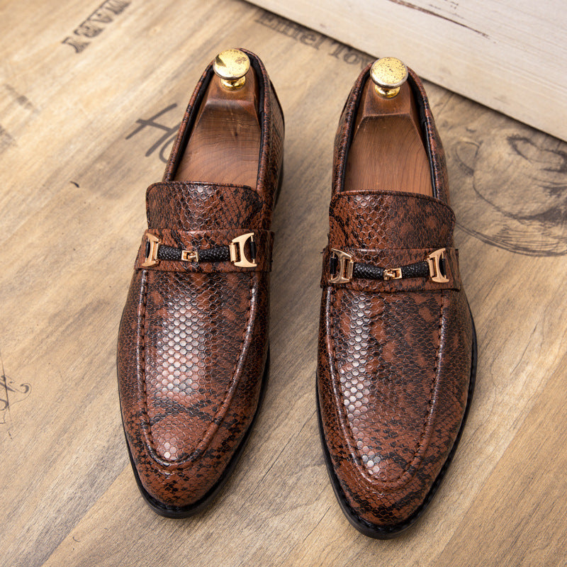 Snakeskin Style Loafers