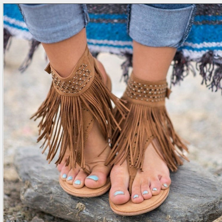 “ Tassel Treasure” Thong Sandals