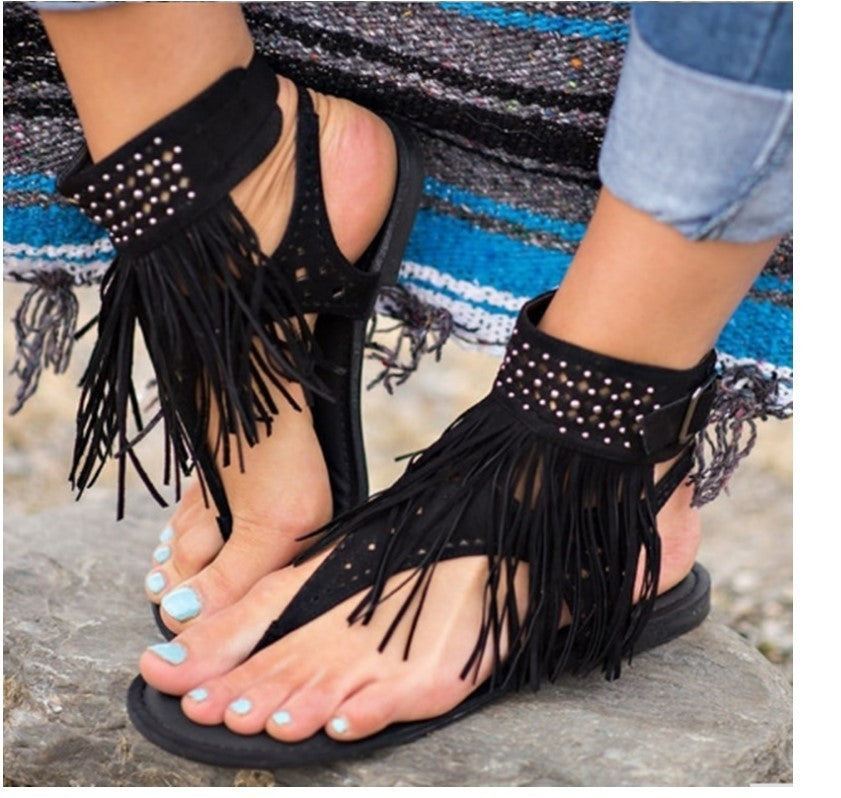 “ Tassel Treasure” Thong Sandals